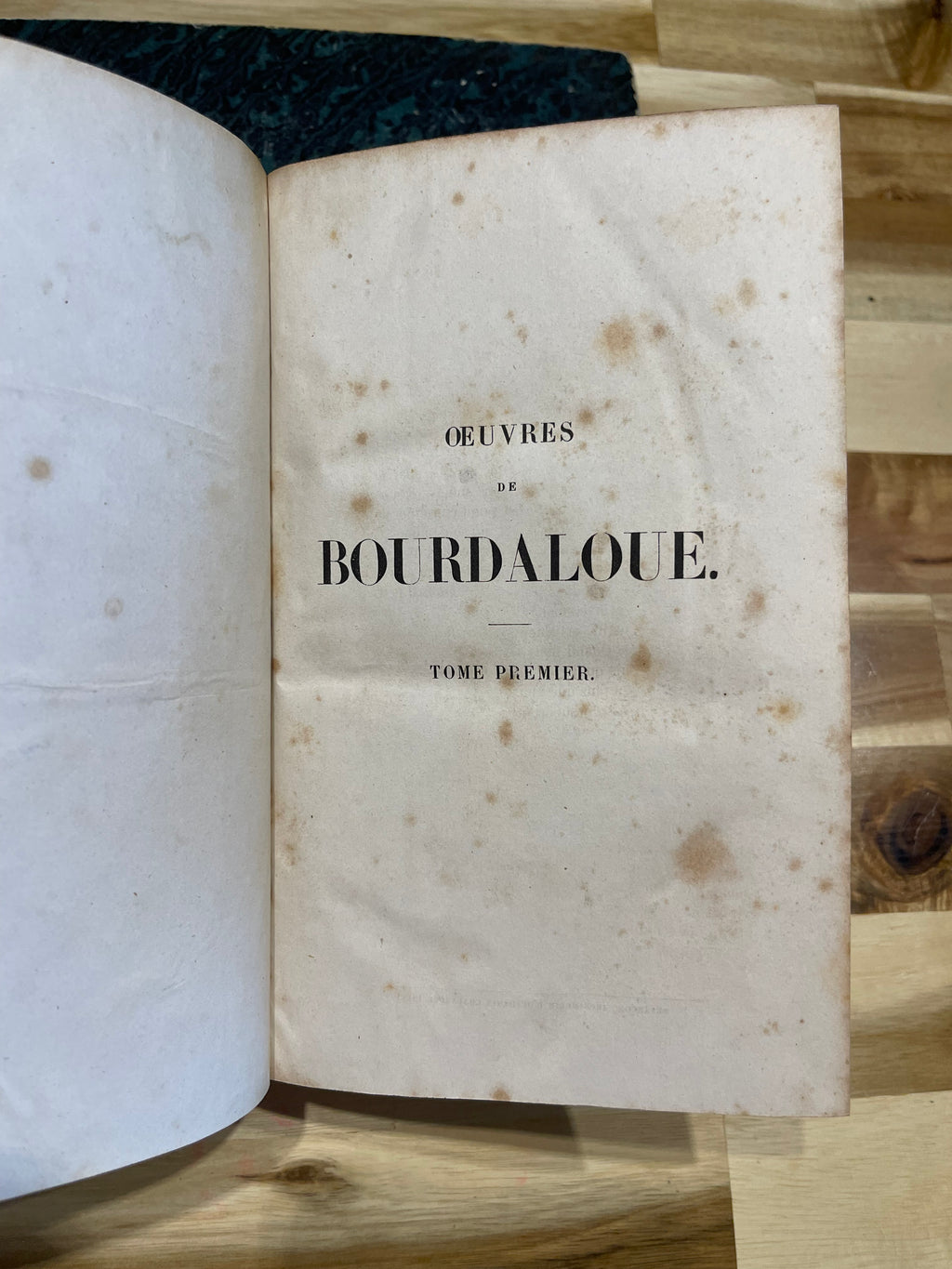 Lot de 5 livres anciens reliés – Œuvres de Bourdaloue – Édition de 1850 – Reliures plein cuir – XIXe siècle