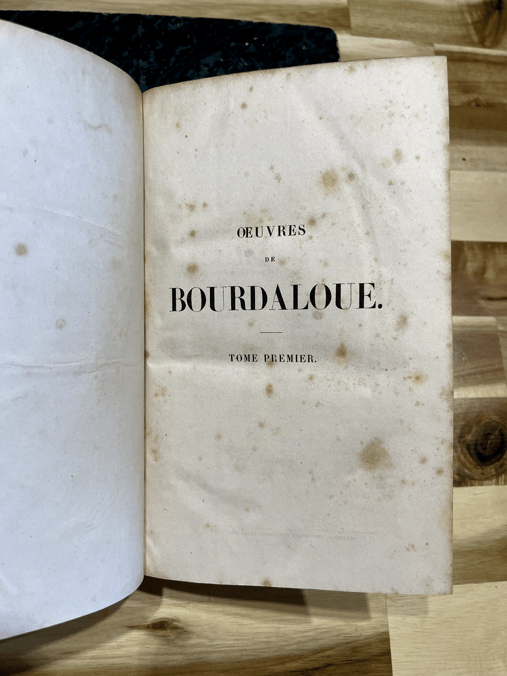 Lot de 5 livres anciens reliés – Œuvres de Bourdaloue – Édition de 1850 – Reliures plein cuir – XIXe siècle