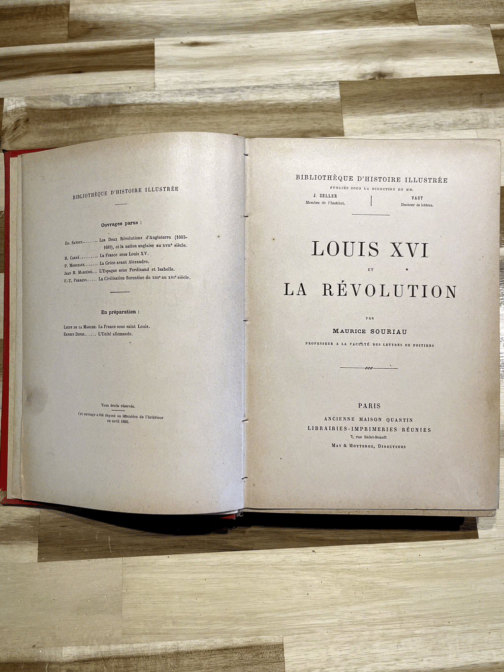 Louis XVI et la Révolution – Maurice Souriau – Édition Illustrée de 1893