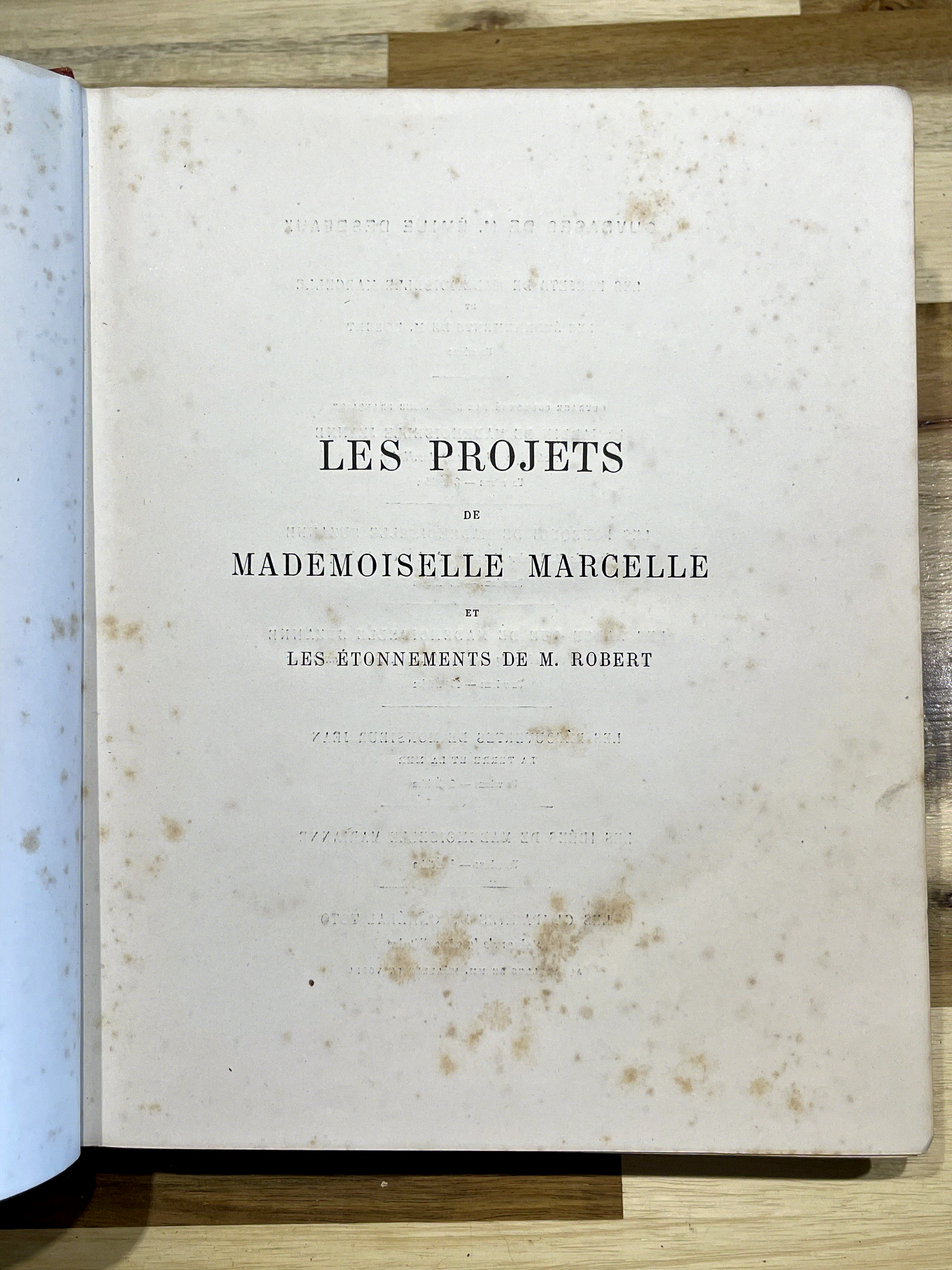 Les Projets de Mademoiselle Marcelle et les étonnements de M. Robert – Émile Desbeaux – Cartonnage illustré de 1885
