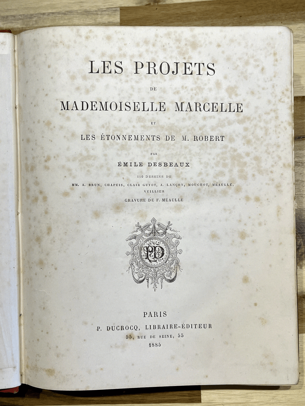 Les Projets de Mademoiselle Marcelle et les étonnements de M. Robert – Émile Desbeaux – Cartonnage illustré de 1885