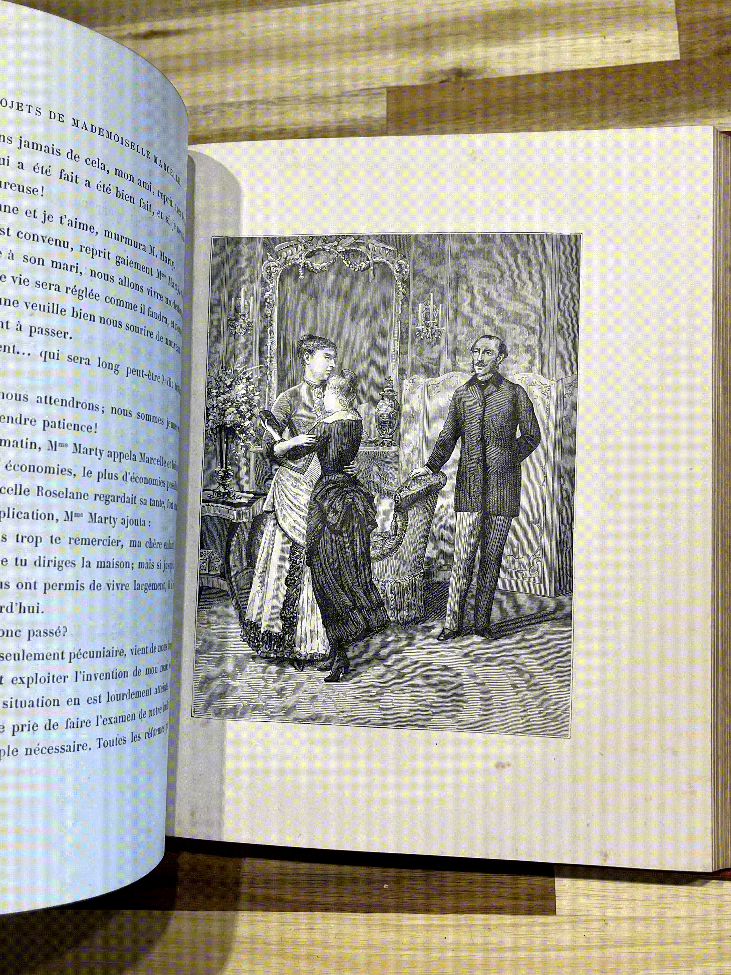 Les Projets de Mademoiselle Marcelle et les étonnements de M. Robert – Émile Desbeaux – Cartonnage illustré de 1885
