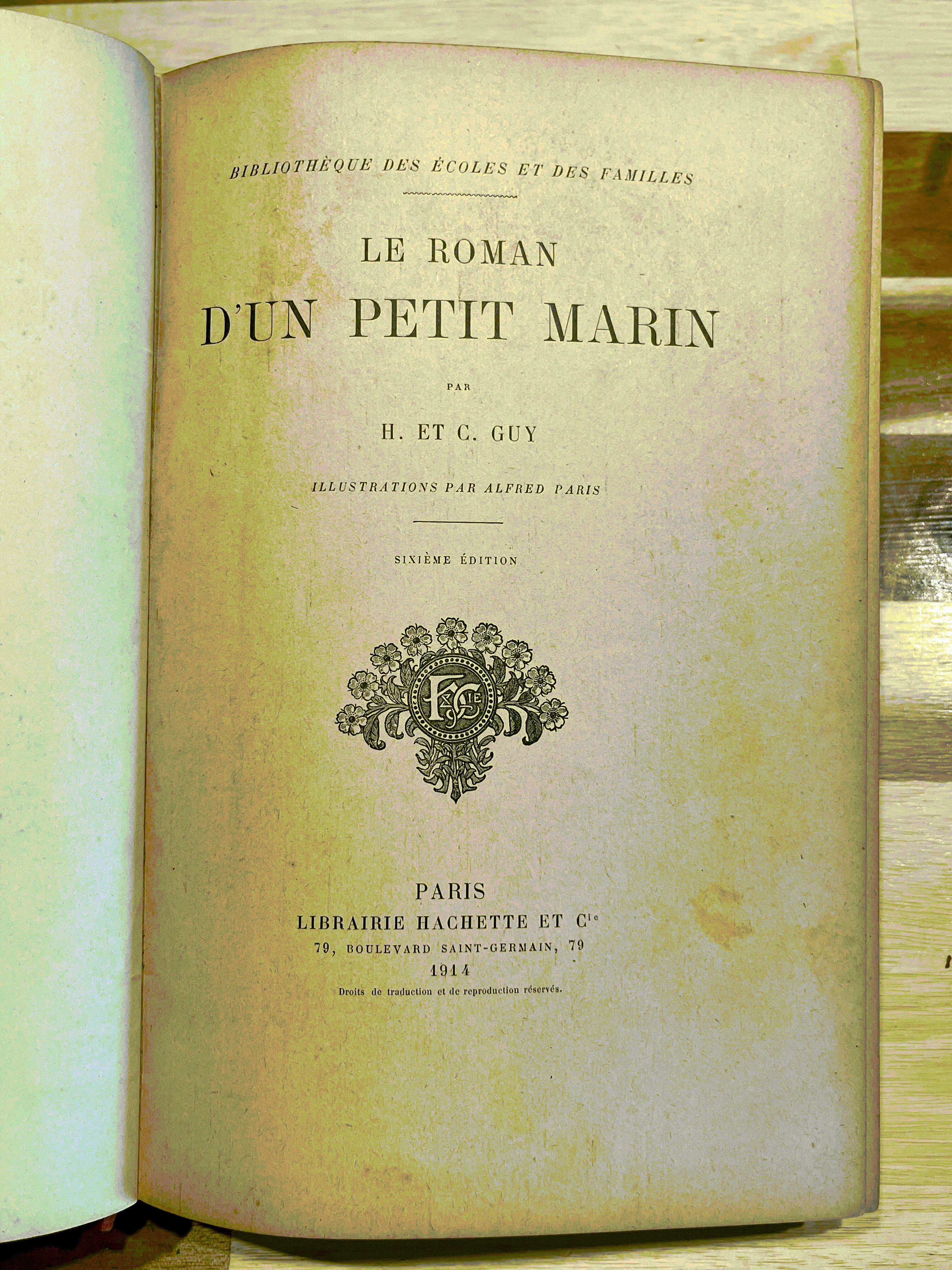 Le Roman d’un Petit Marin – H. et C. Guy – Superbe cartonnage Hachette Art nouveau – 1914