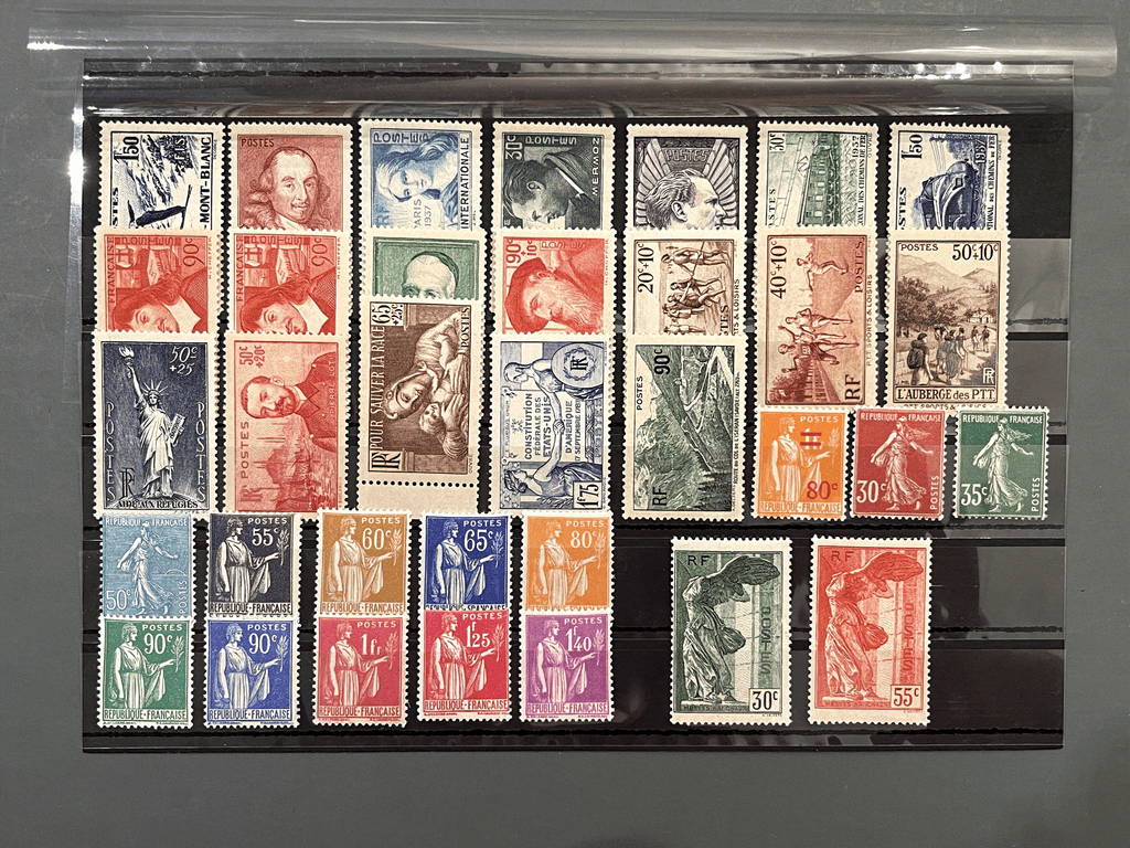 Timbre France Collection - Année 1937 complète inclus Bloc 3 PEXIP - NEUFS** sans charnière - MNH
