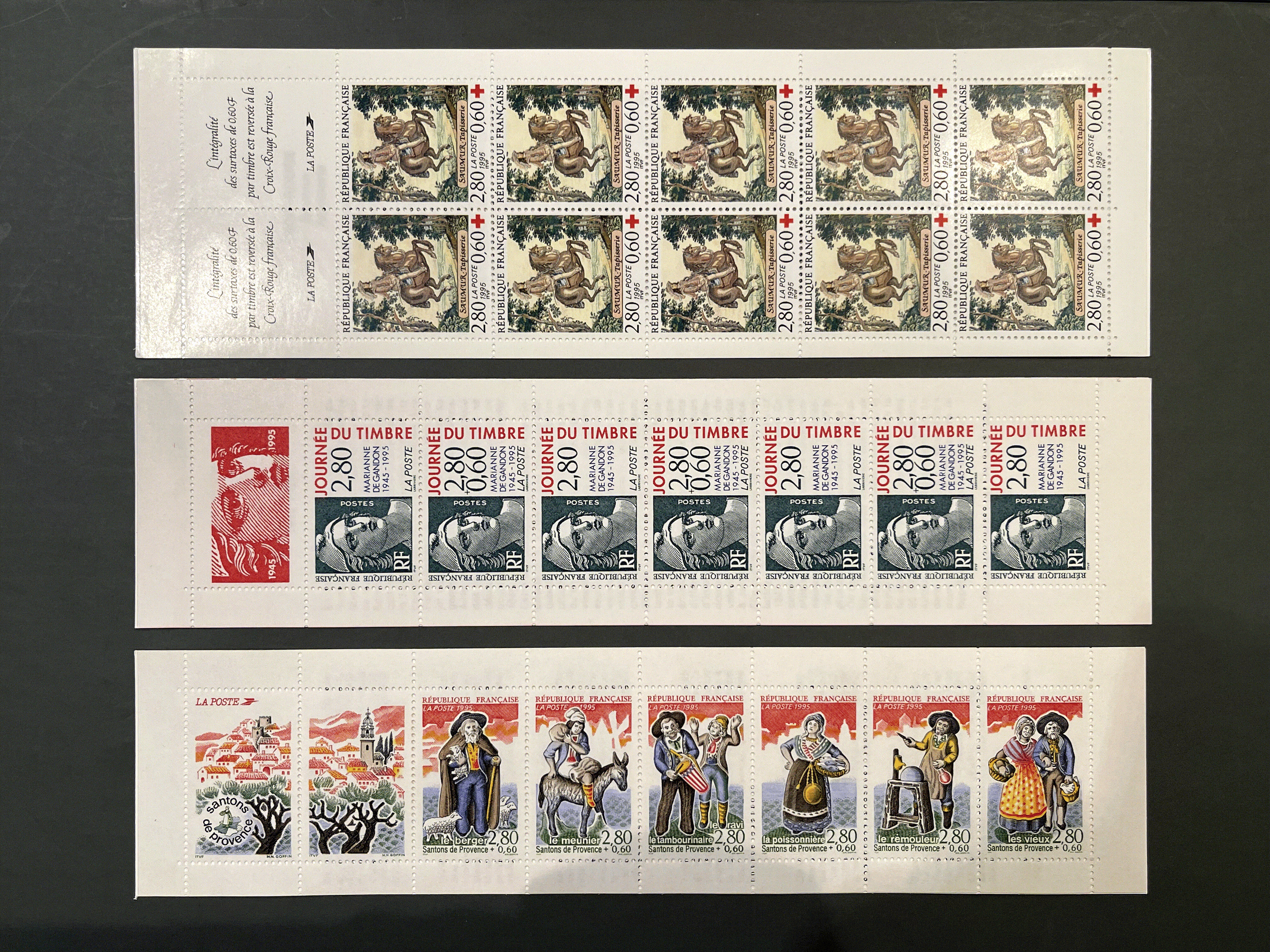 Timbre France Collection - Année 1995 complète - NEUFS** sans charnière - MNH + Bloc + Carnets
