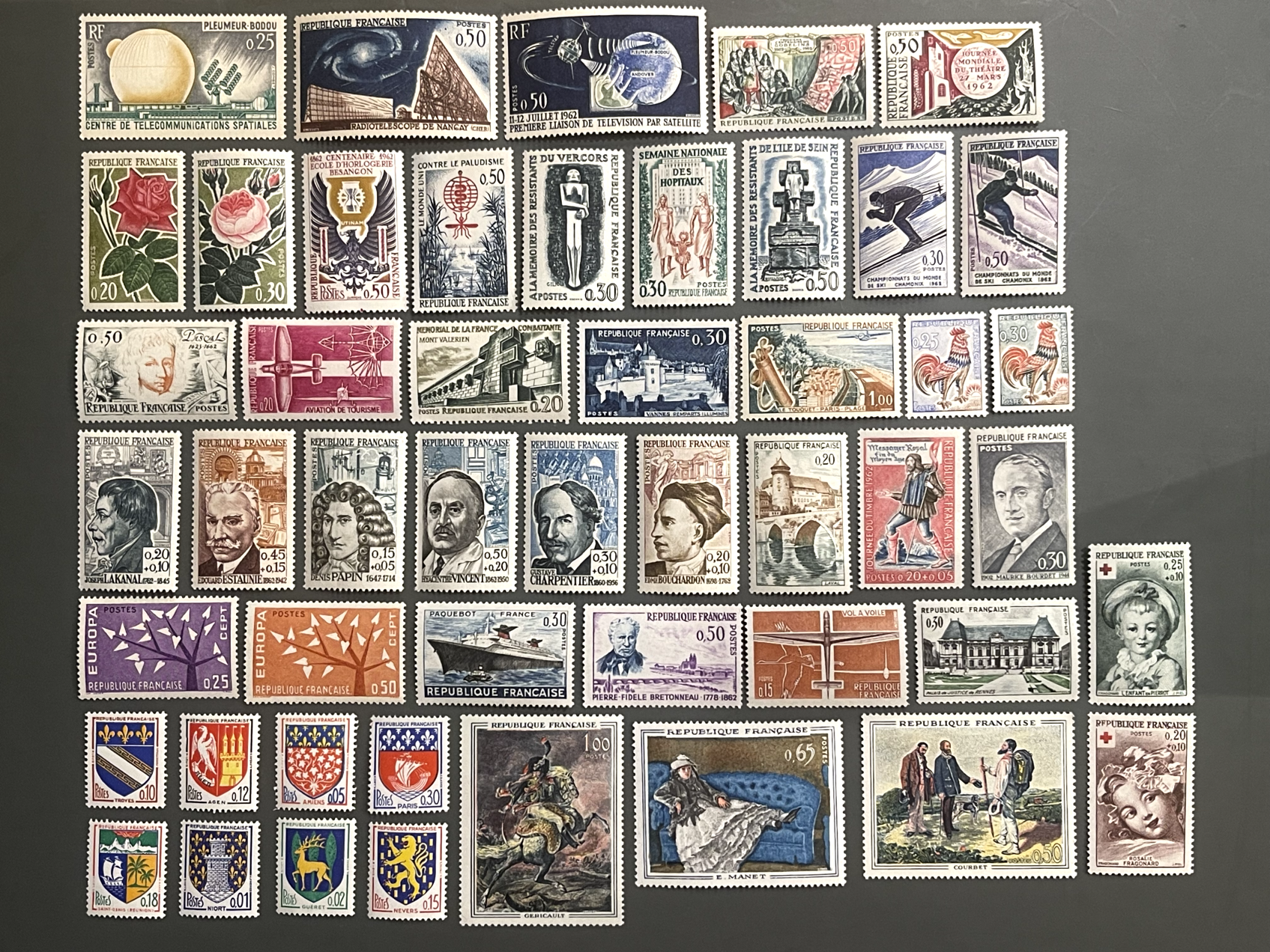 Timbre France Collection - Année 1962 complète - NEUFS** sans charnière - MNH