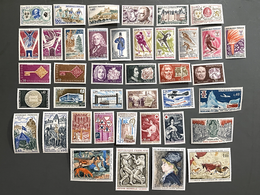 Timbre France Collection - Année 1968 complète - NEUFS** sans charnière - MNH