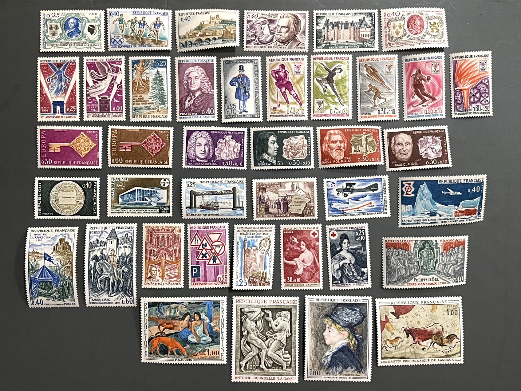 Timbre France Collection - Année 1968 complète - NEUFS** sans charnière - MNH