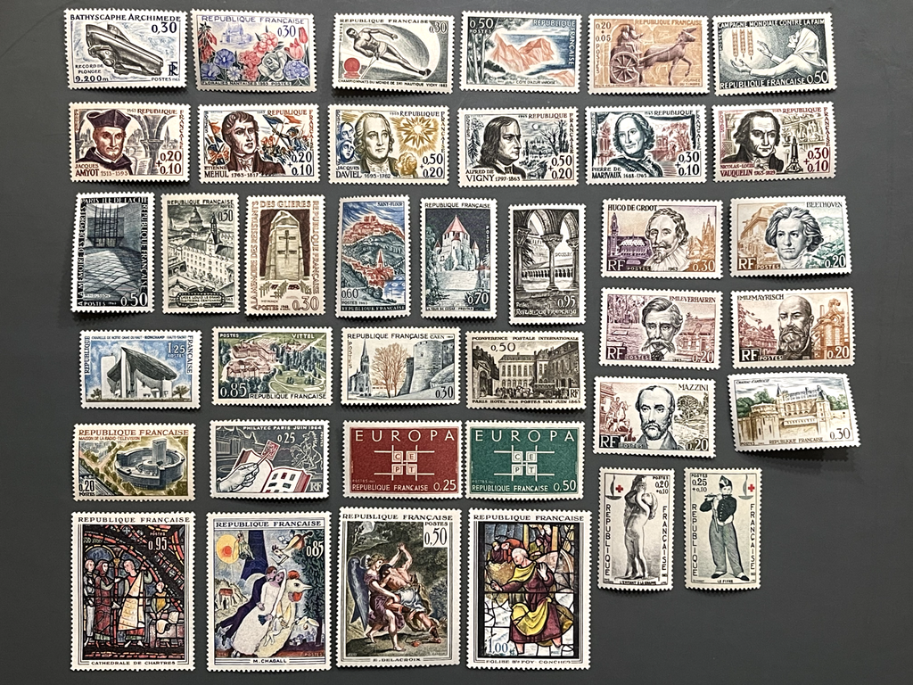 Timbre France Collection - Année 1963 complète - NEUFS** sans charnière - MNH