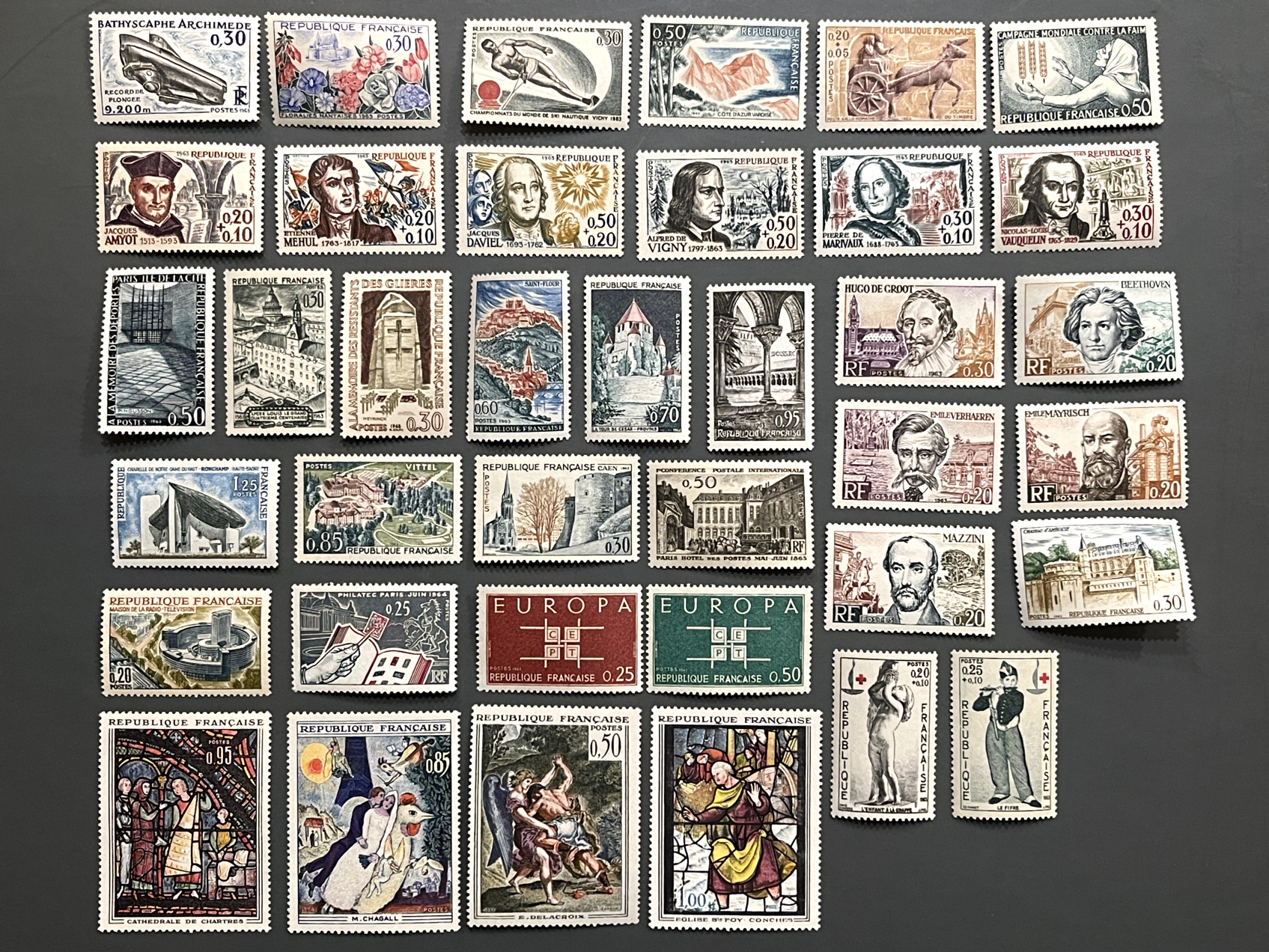 Timbre France Collection - Année 1963 complète - NEUFS** sans charnière - MNH