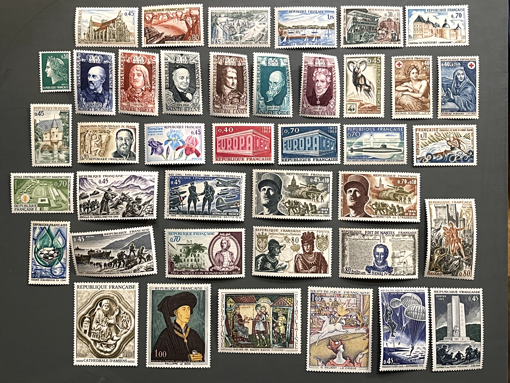 Timbre France Collection - Année 1969 complète - NEUFS** sans charnière - MNH