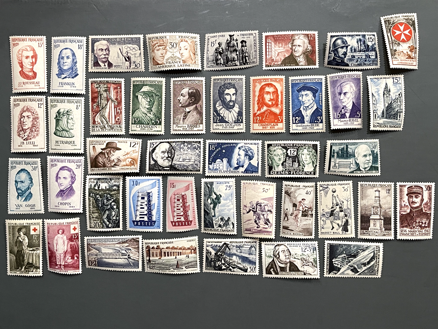 Timbre France Collection - Année 1956 complète - NEUFS** sans charnière - MNH