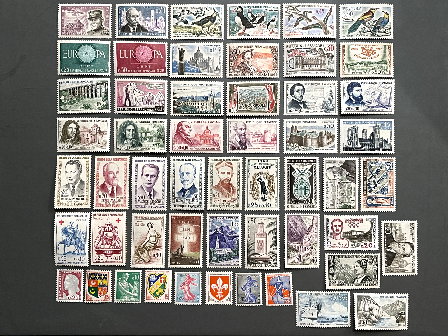 Timbre France Collection - Année 1960 complète - NEUFS** sans charnière - MNH
