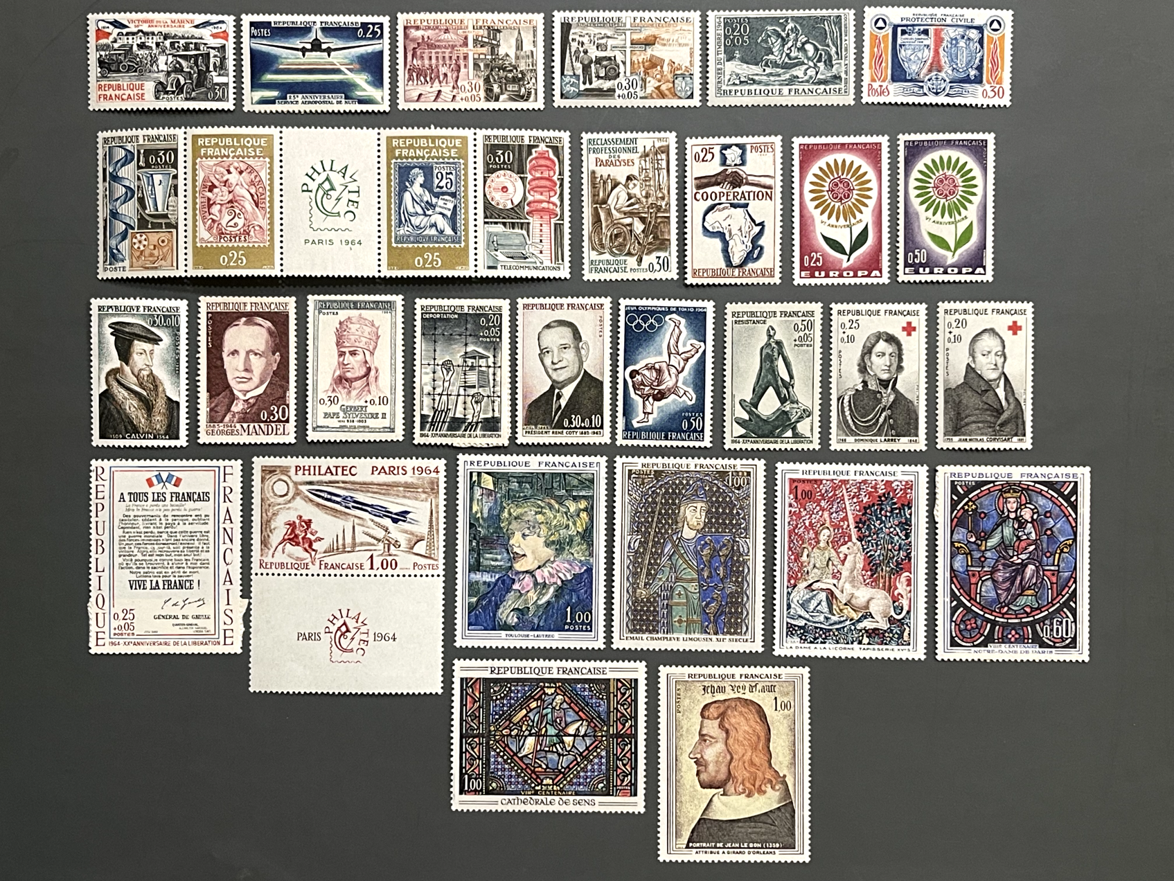 Timbre France Collection - Année 1964 complète - NEUFS** sans charnière - MNH