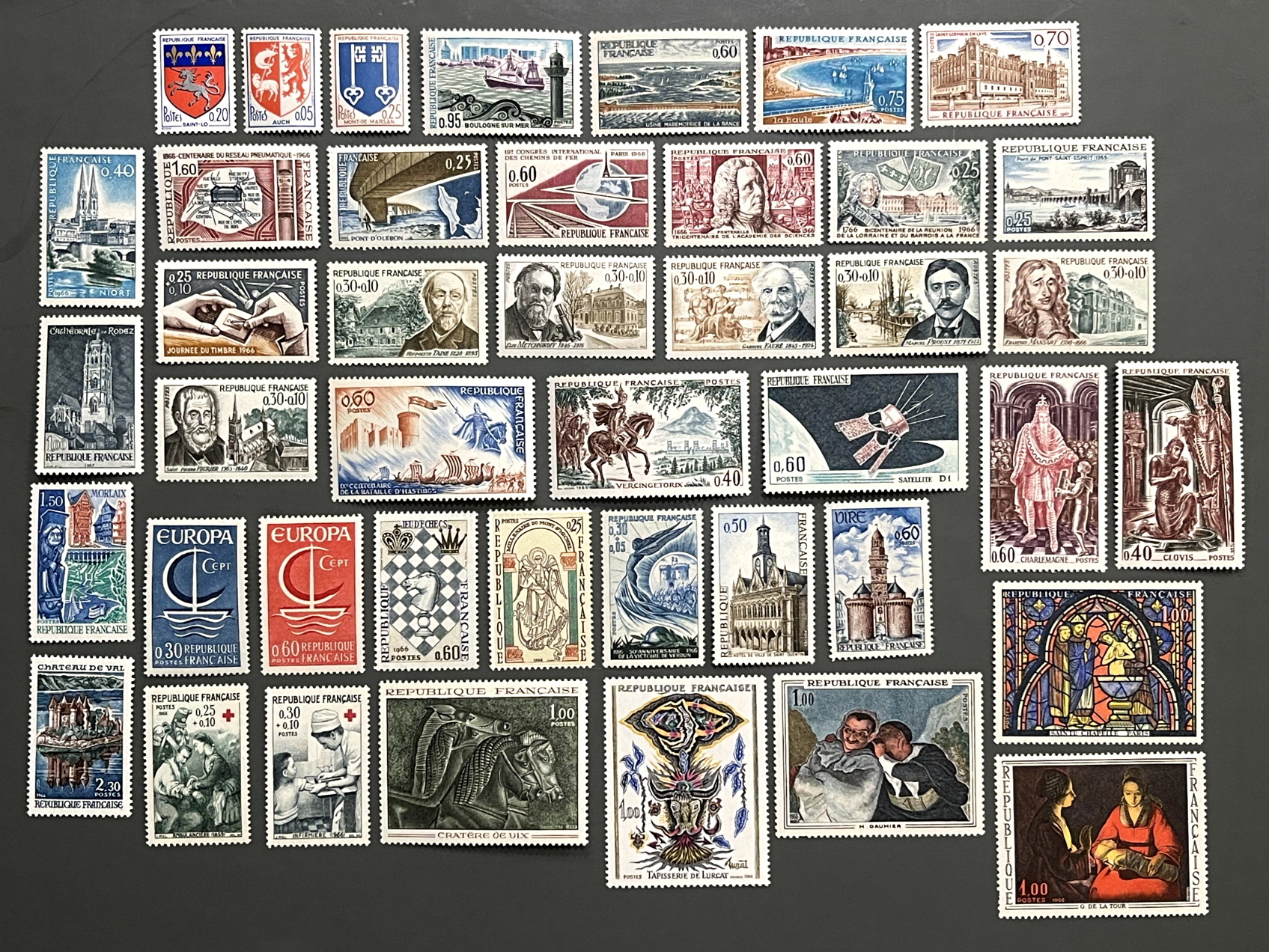 Timbre France Collection - Année 1966 complète - NEUFS** sans charnière - MNH