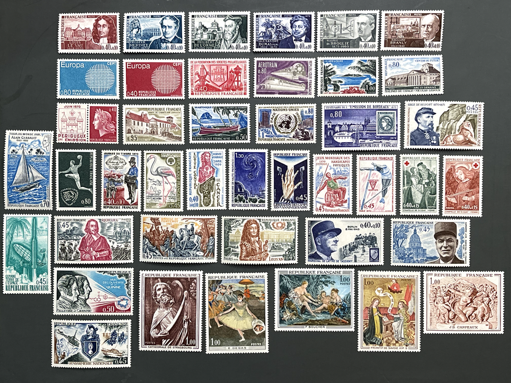 Timbre France Collection - Année 1970 complète - NEUFS** sans charnière - MNH