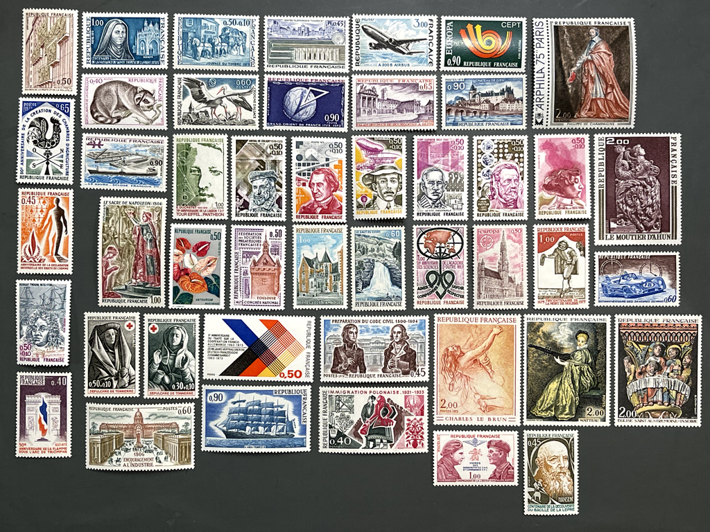 Timbre France Collection - Année 1973 complète - NEUFS** sans charnière - MNH