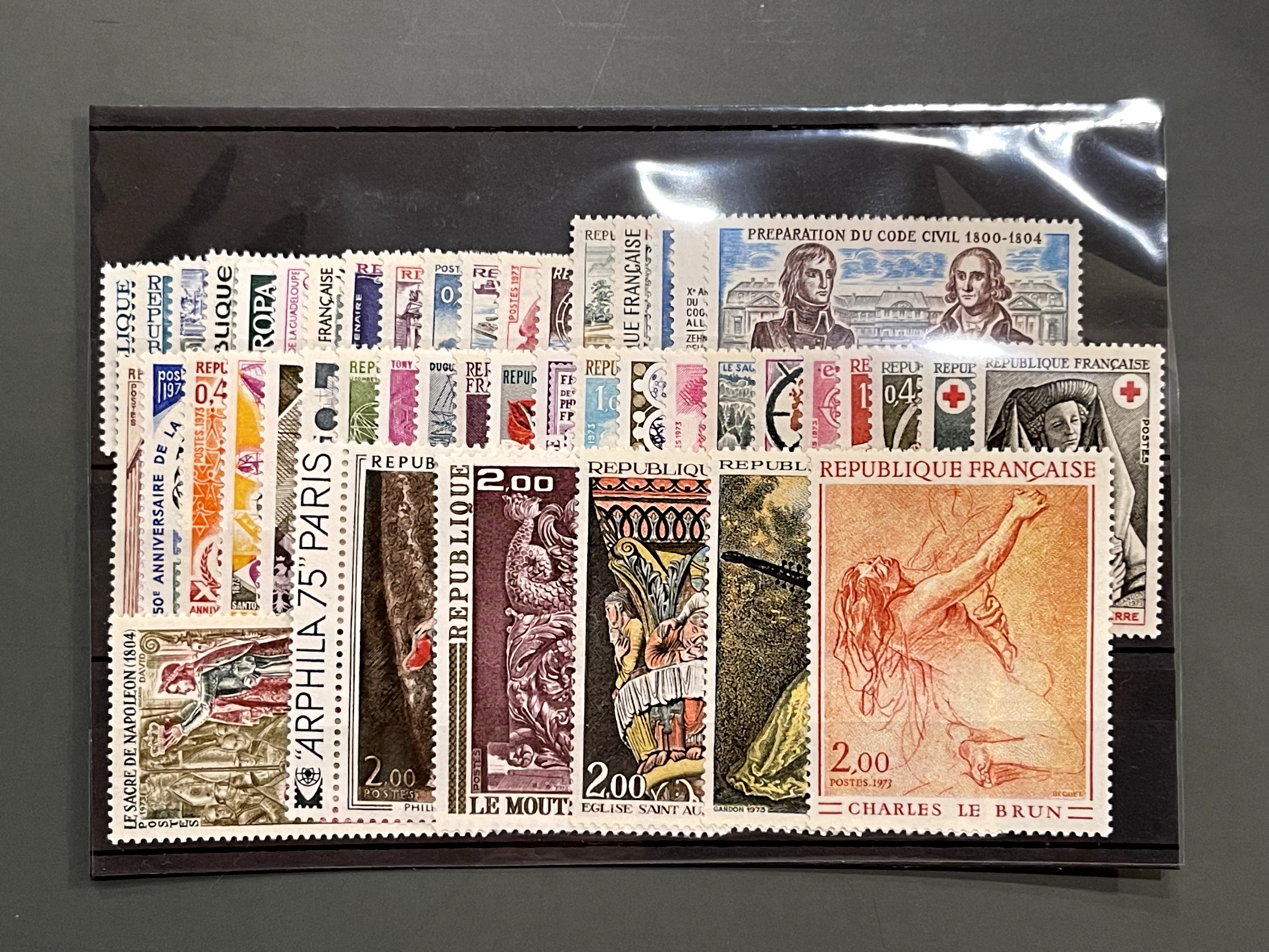 Timbre France Collection - Année 1973 complète - NEUFS** sans charnière - MNH