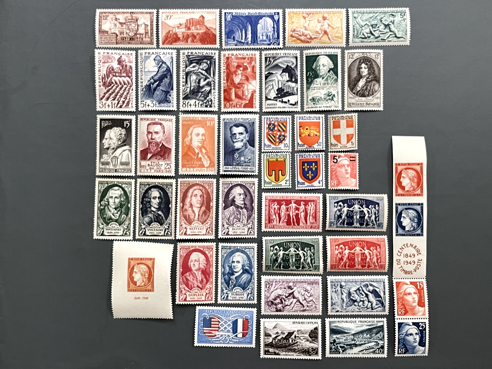 Timbre France Collection - Année 1949 complète - NEUFS** sans charnière - MNH