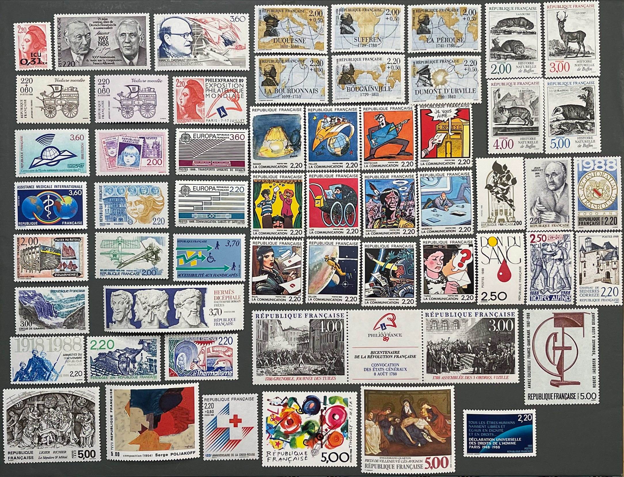 Timbre France Collection - Année 1988 complète - NEUFS** sans charnière - MNH