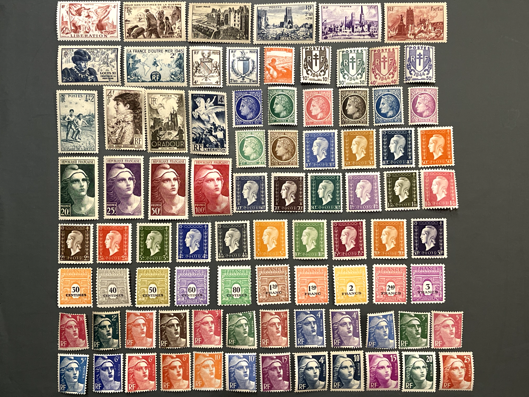 Timbre France Collection - Année 1945 complète - NEUFS** sans charnière - MNH