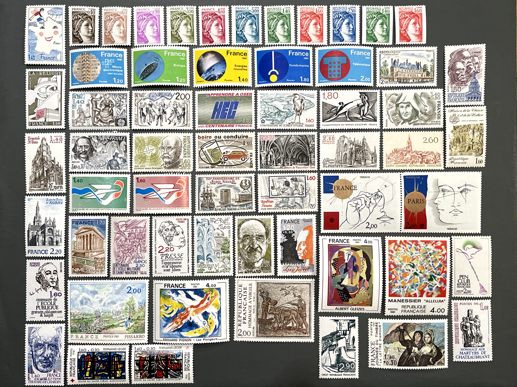 Timbre France Collection - Année 1981 complète - NEUFS** sans charnière - MNH