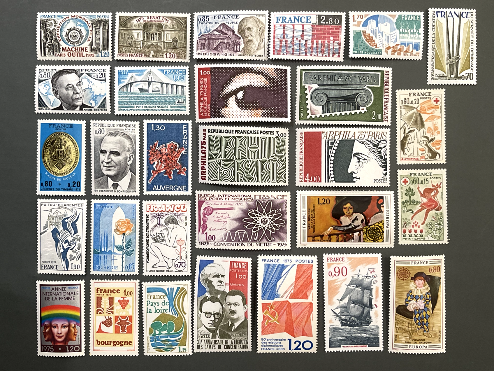Timbre France Collection - Année 1975 complète - NEUFS** sans charnière - MNH