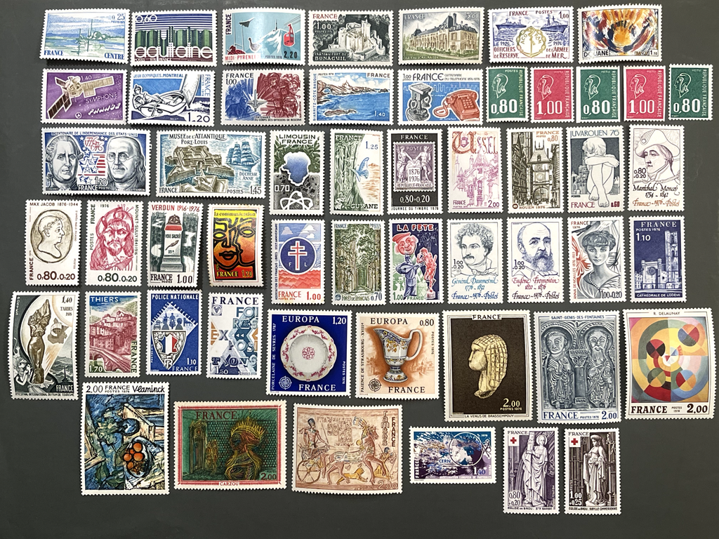 Timbre France Collection - Année 1976 complète - NEUFS** sans charnière - MNH