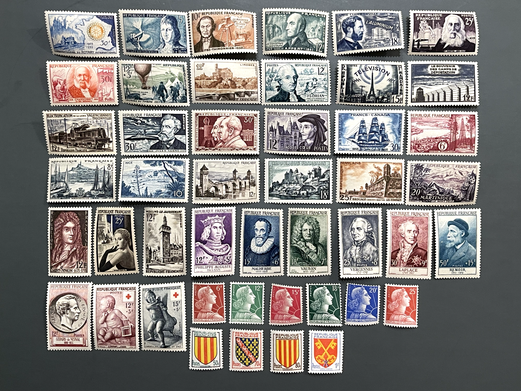 Timbre France Collection - Année 1955 complète - NEUFS** sans charnière - MNH