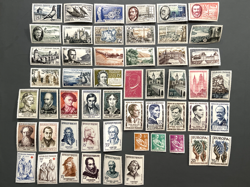 Timbre France Collection - Année 1957 complète - NEUFS** sans charnière - MNH