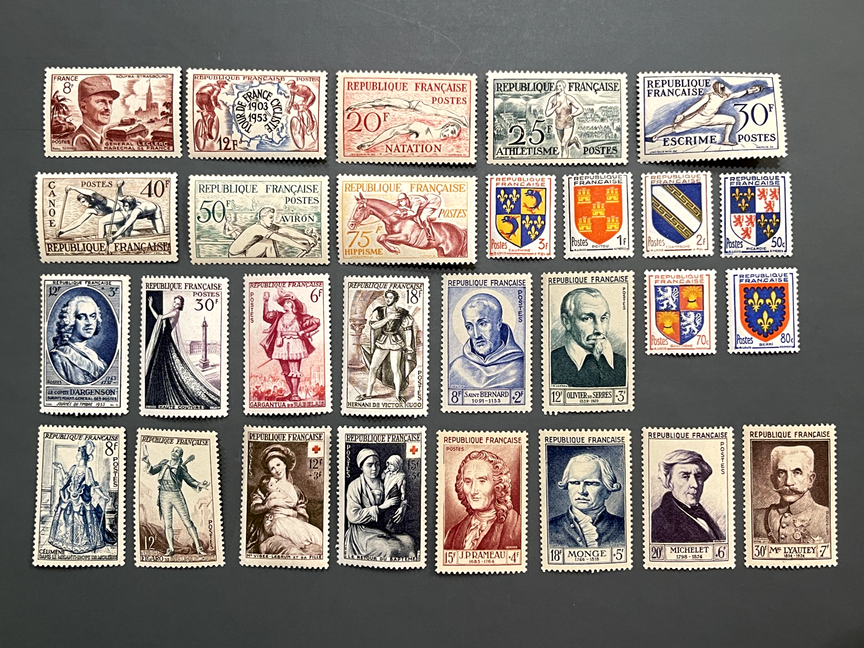 Timbre France Collection - Année 1953 complète - NEUFS** sans charnière - MNH