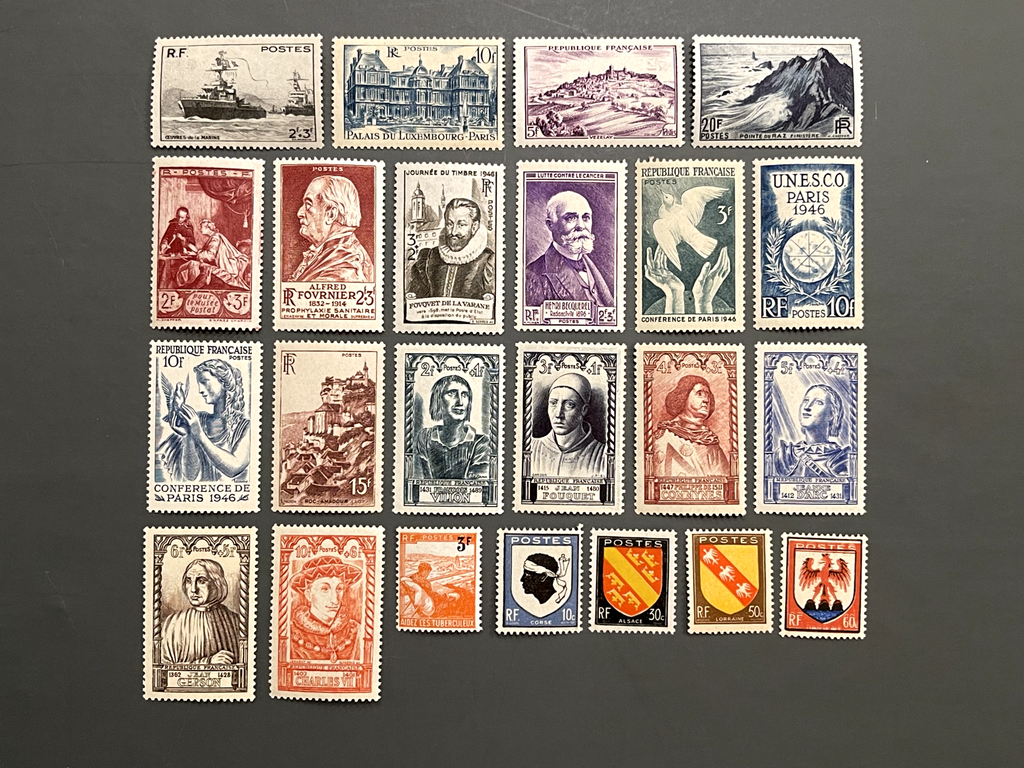 Briefmarke Frankreich Sammlung - Jahrgang 1946 komplett - POSTFRISCH** ohne Falz - MNH