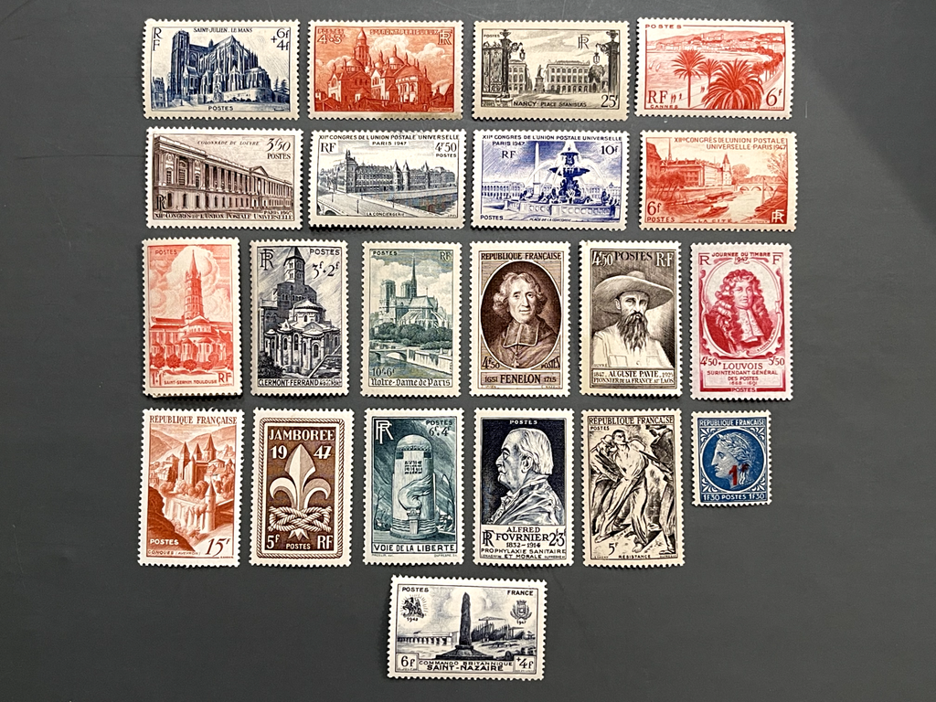 Timbre France Collection - Année 1947 complète - NEUFS** sans charnière - MNH