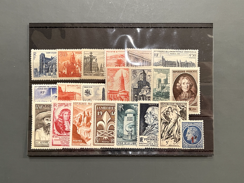 Timbre France Collection - Année 1947 complète - NEUFS** sans charnière - MNH