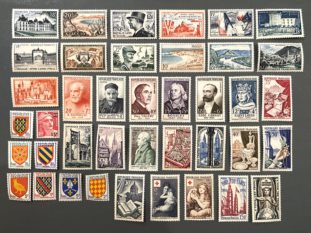 Timbre France Collection - Année 1954 complète - NEUFS** sans charnière - MNH