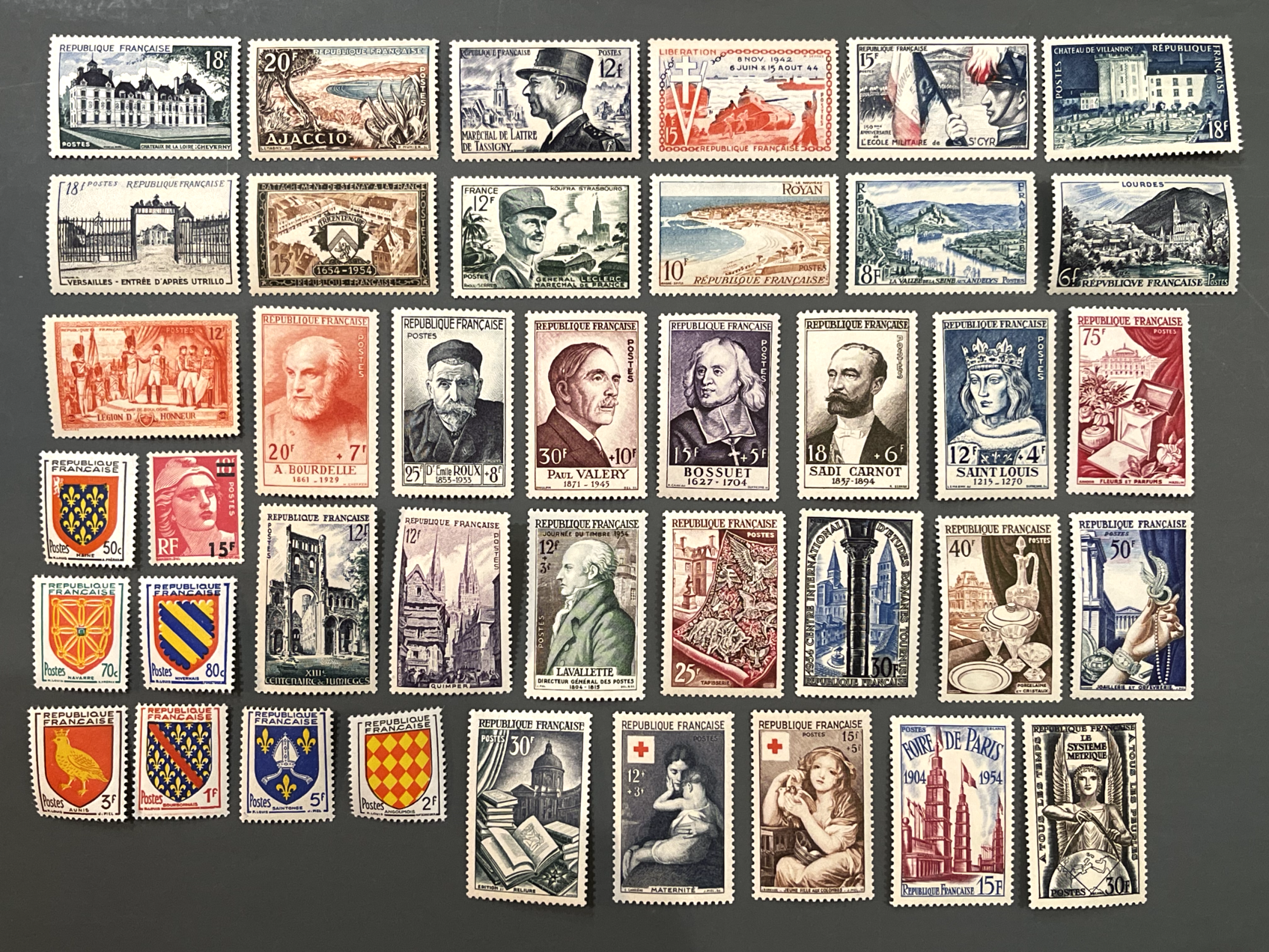 Timbre France Collection - Année 1954 complète - NEUFS** sans charnière - MNH
