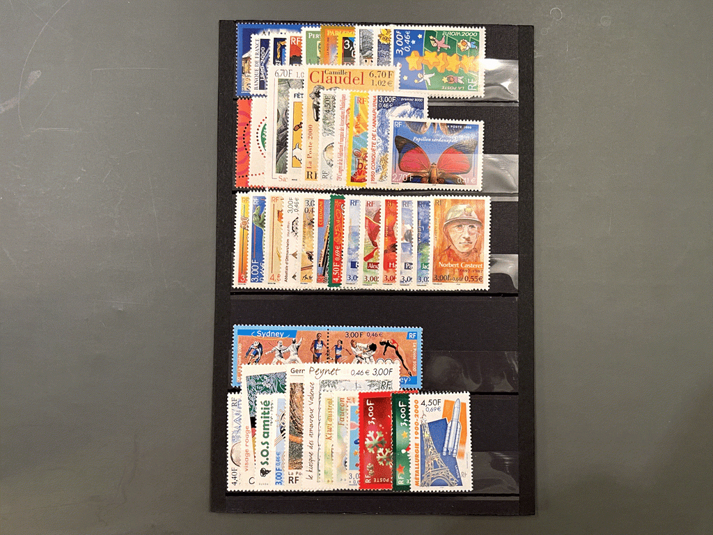Briefmarken Frankreich Sammlung - Jahrgang 2000 komplett - POSTFRISCH** ohne Falz + Kleinbogen und Markenheftchen
