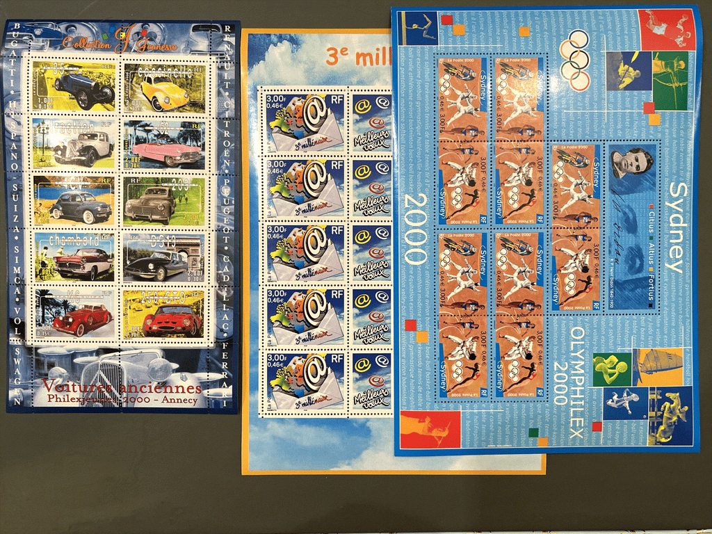 Briefmarken Frankreich Sammlung - Jahrgang 2000 komplett - POSTFRISCH** ohne Falz + Kleinbogen und Markenheftchen