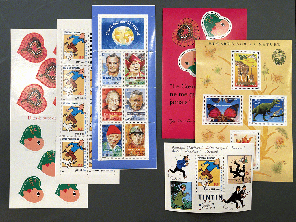 Briefmarken Frankreich Sammlung - Jahrgang 2000 komplett - POSTFRISCH** ohne Falz + Kleinbogen und Markenheftchen