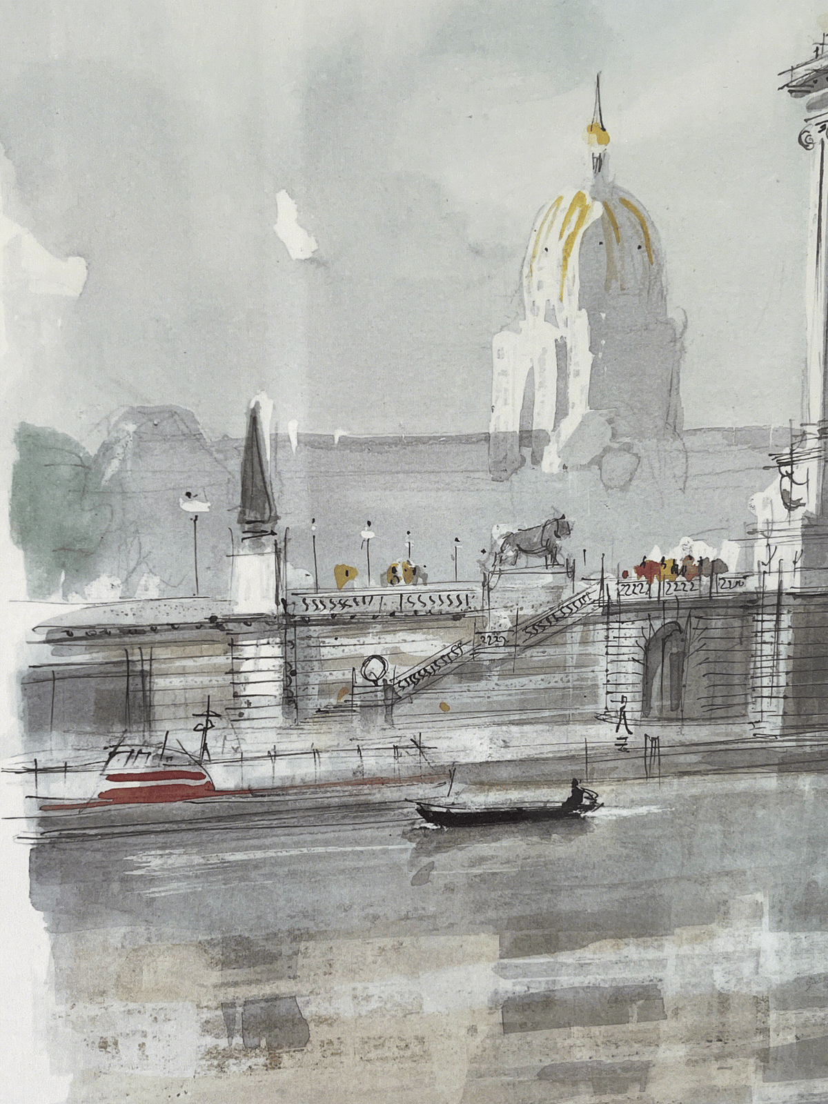 Pierre Pages, 1980 — tirage imprimé d’après l’œuvre originale, signé et daté dans la planche.