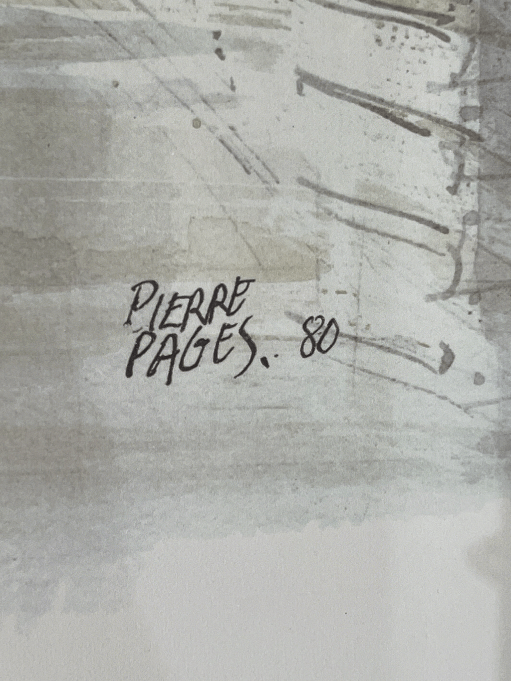 Pierre Pages, 1980 — tirage imprimé d’après l’œuvre originale, signé et daté dans la planche.