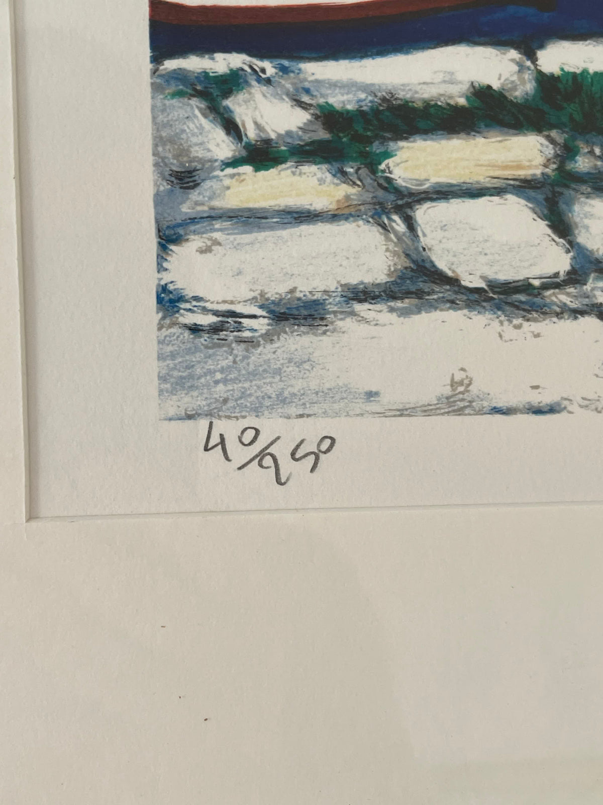 Lithographie d’après Jean-Claude Quilici – Scène de port – 40/250 – 52 cm