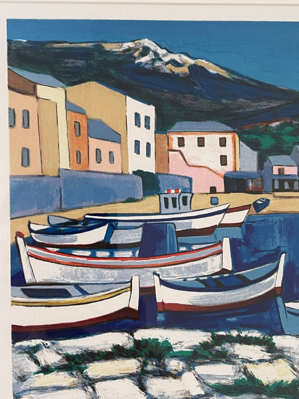 Lithographie d’après Jean-Claude Quilici – Scène de port – 40/250 – 52 cm