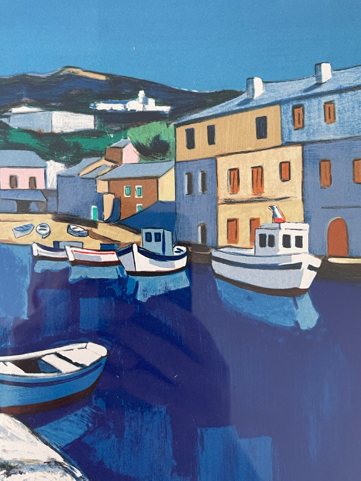 Lithographie d’après Jean-Claude Quilici – Scène de port – 40/250 – 52 cm