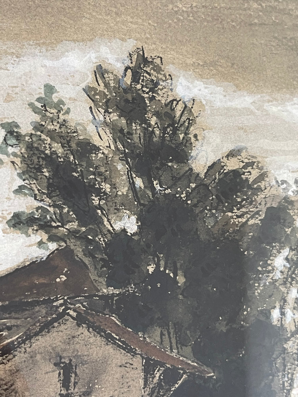 Octave Bellet – Scène rurale au chasseur – Paysage, début XXe siècle