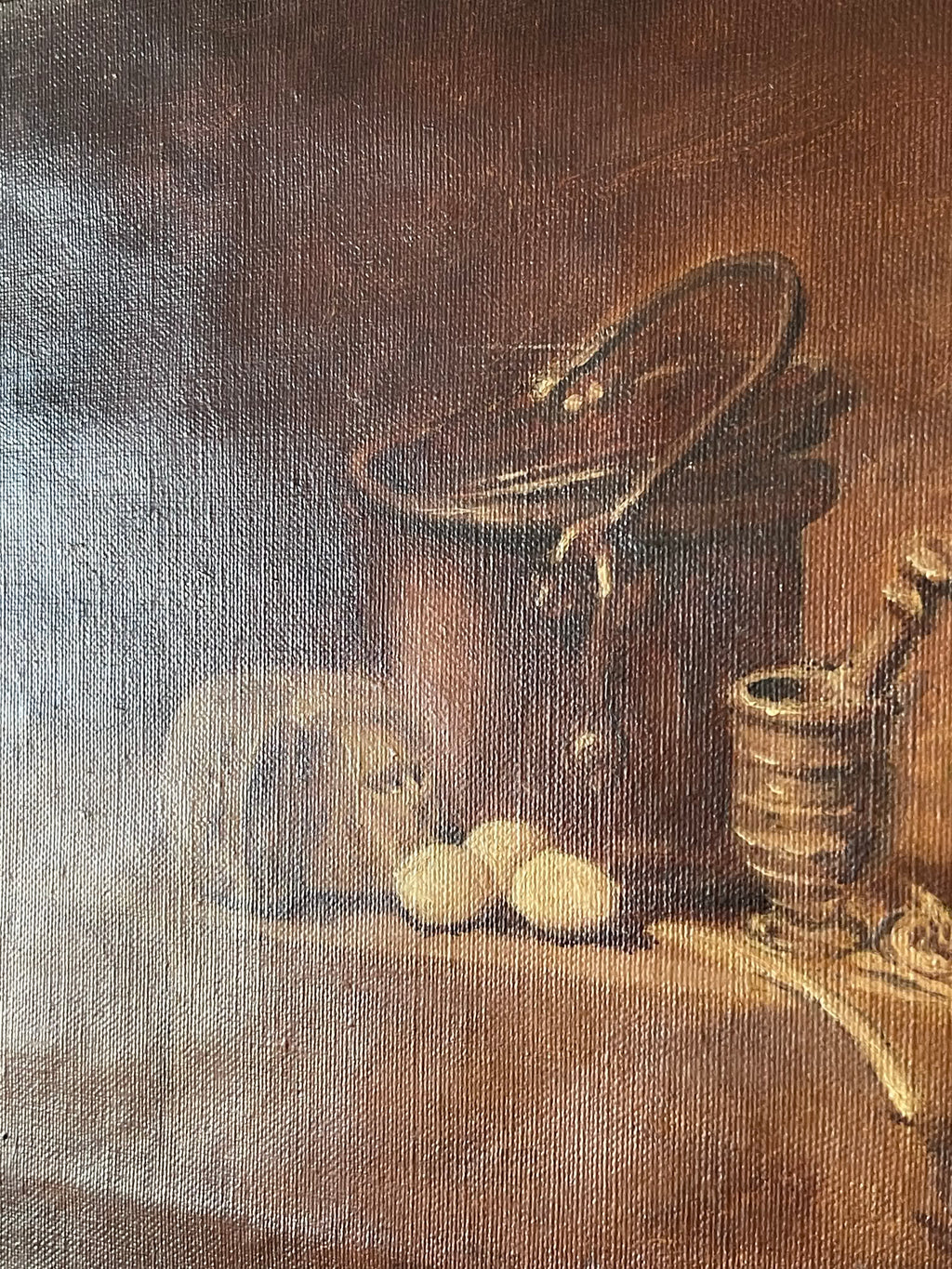 Nature morte aux récipients – Huile sur toile contrecollée – XXe siècle