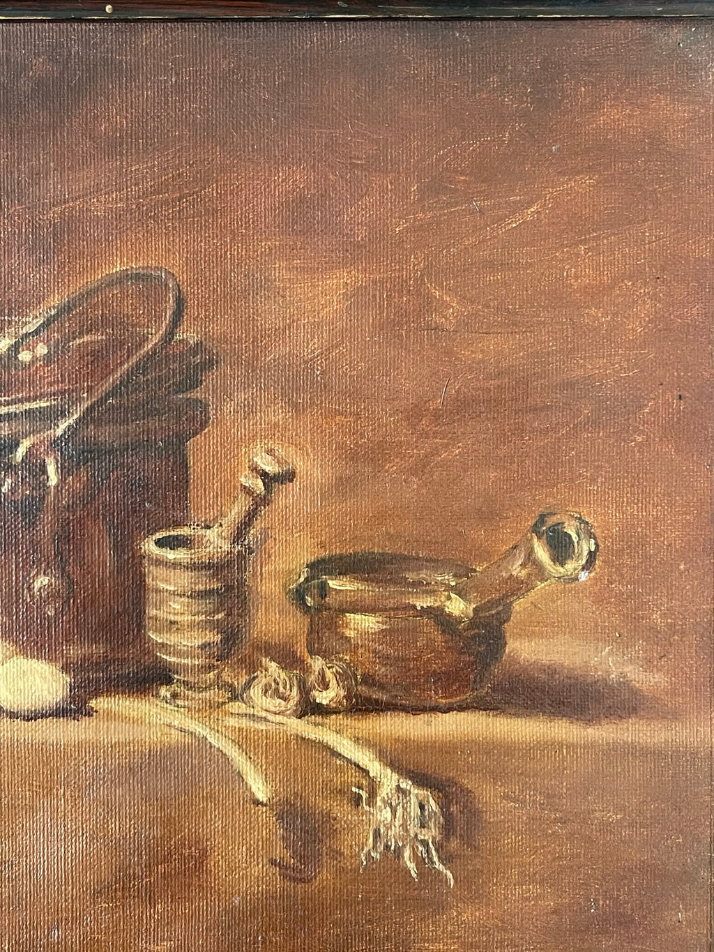 Nature morte aux récipients – Huile sur toile contrecollée – XXe siècle
