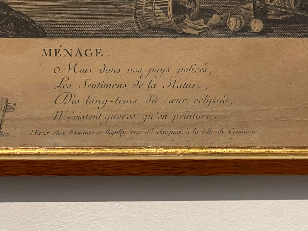 Das glückliche Ehepaar – Stich nach Greuze – 51 × 45 cm