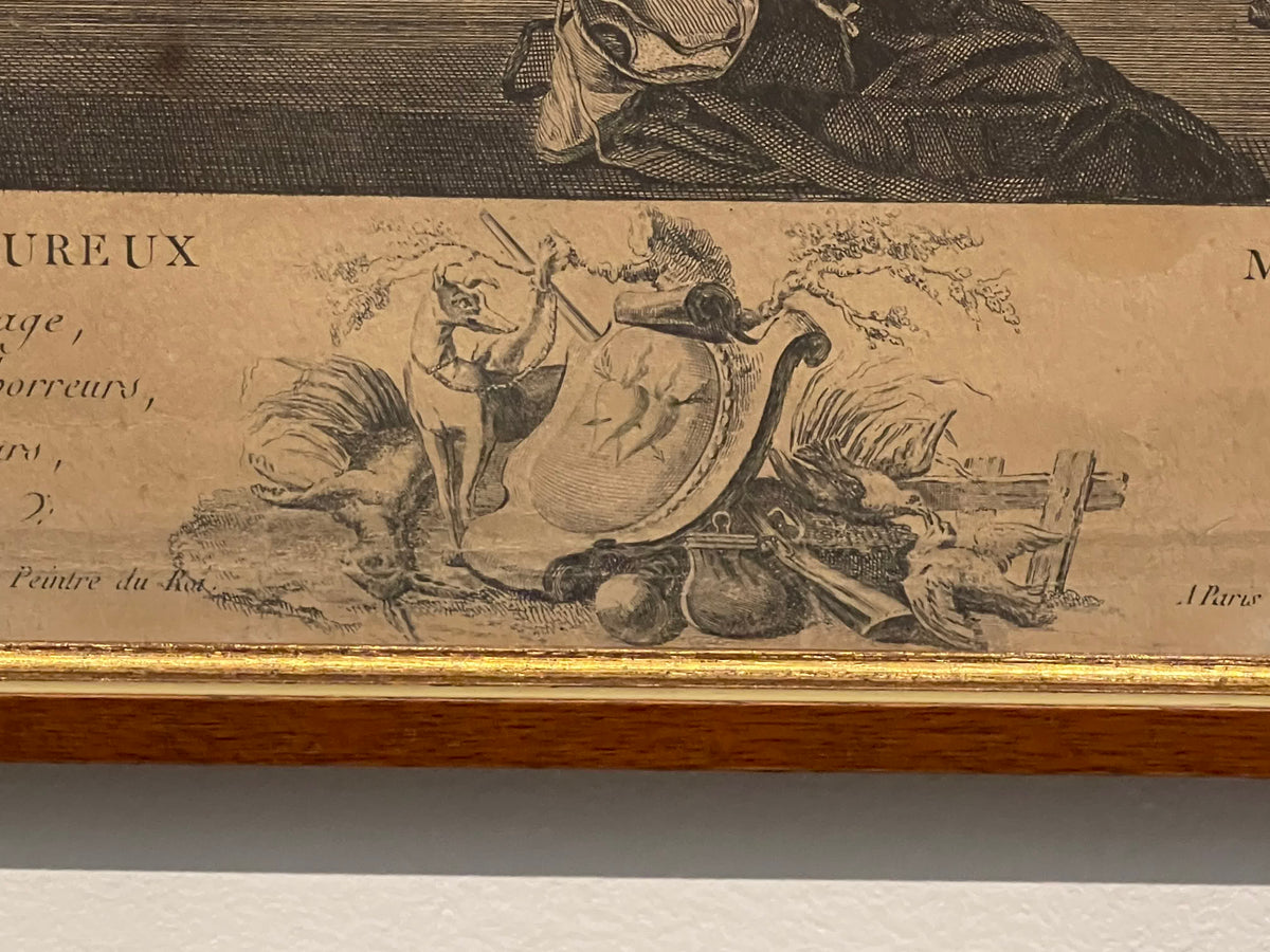 Das glückliche Ehepaar – Stich nach Greuze – 51 × 45 cm