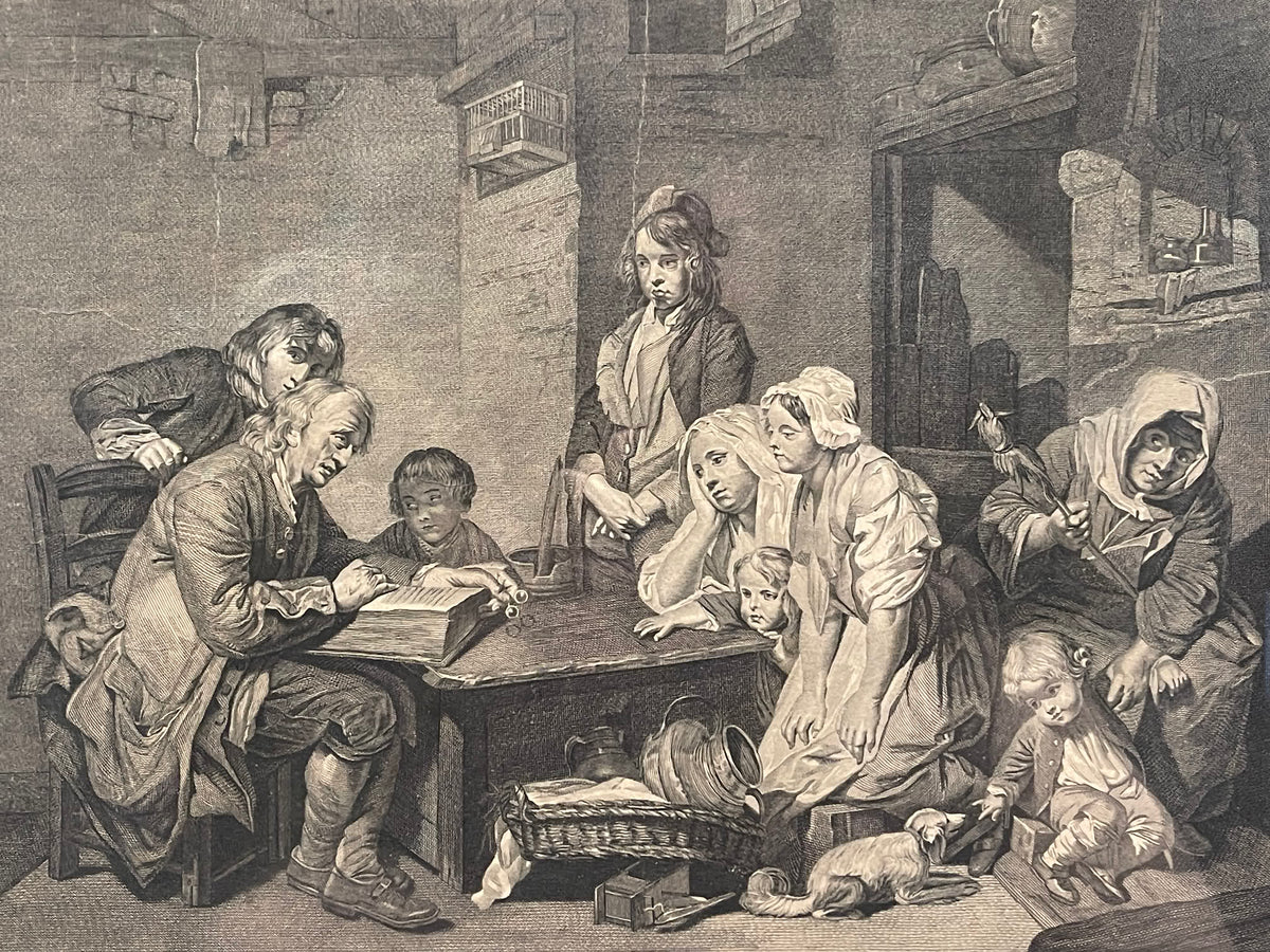 La Dévotion sincère au logis – Gravure d’après Greuze – 51,5 cm